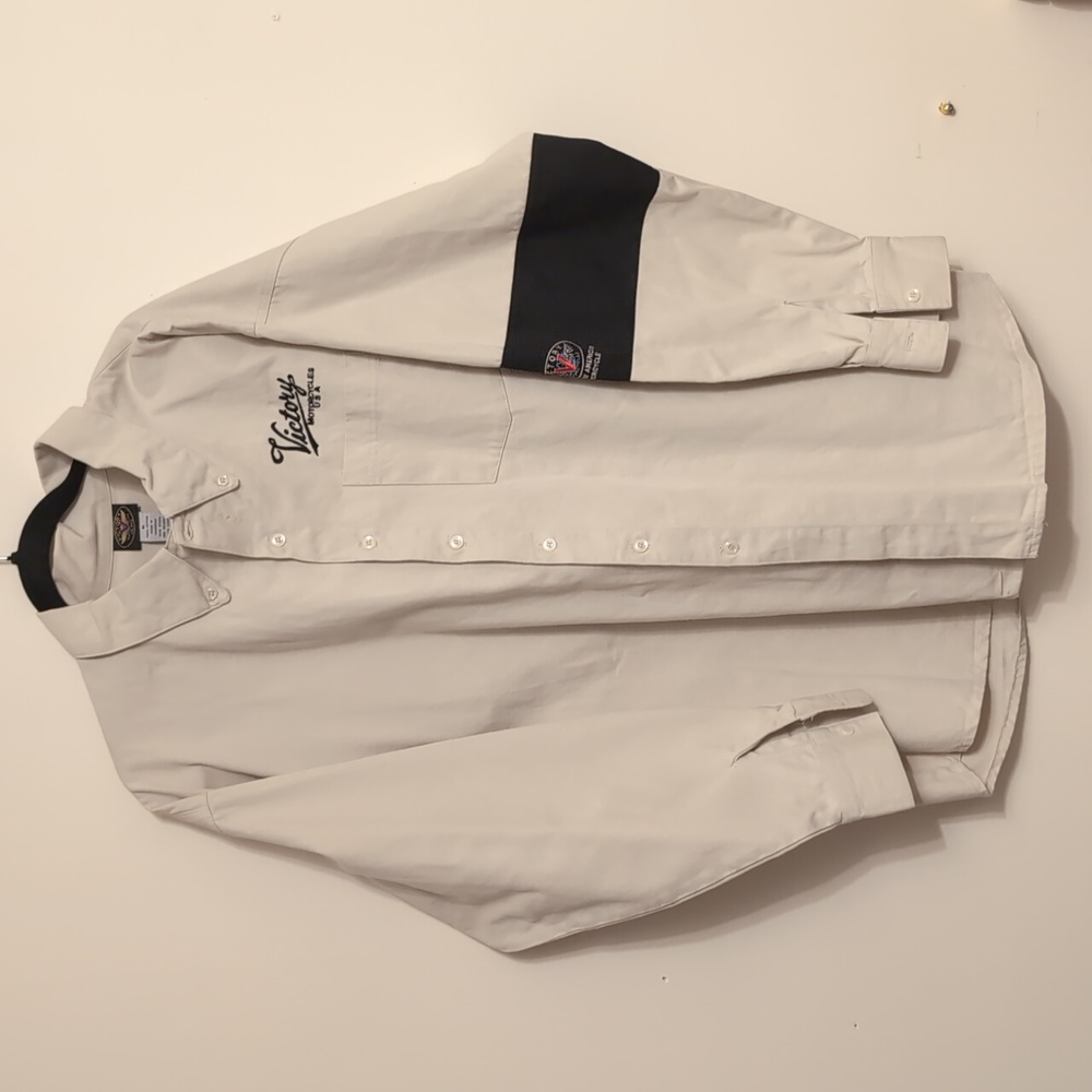 Victory Motorcycles dress shirt long sleeve button up.